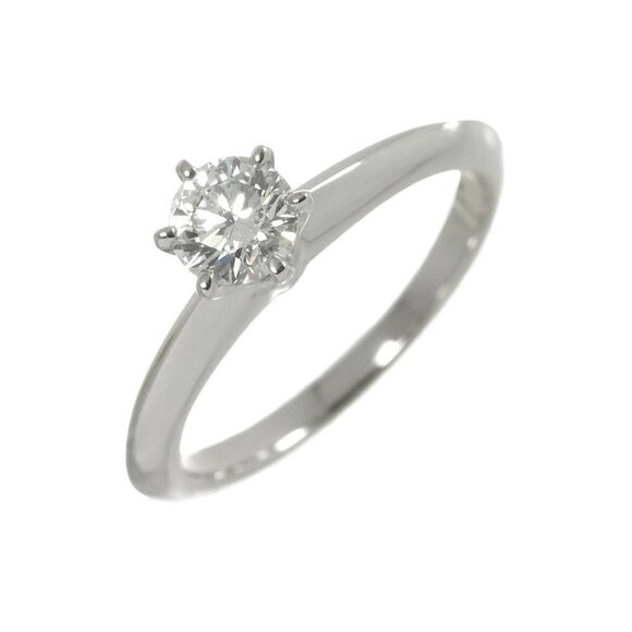 TIFFANY CO. Diamond 0.36ct Ring Platinum Size3.25-3.75(US) - Picture 1 of 8
